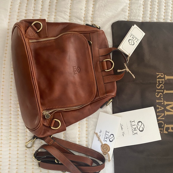 Leather Bag Time Resistance Backpack Purse - Picture 4 of 11